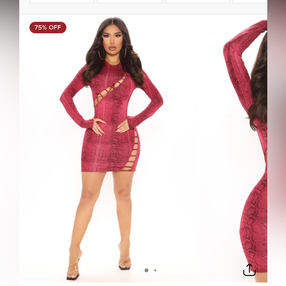 Red Snake Skin Dress
